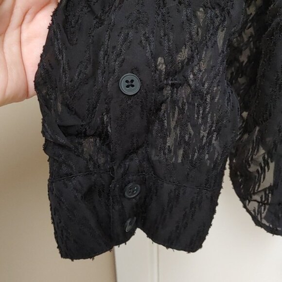 TORRID NWT Plus size 4 black long sleeve buttons down blouse top shirt t… - Picture 5 of 9